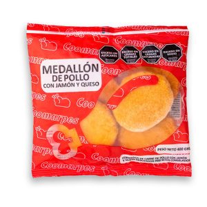 Medallón de pollo con jamón y queso